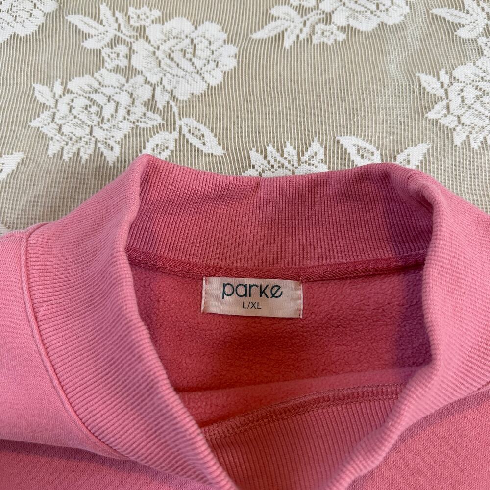 Parke Pink Varsity Crewneck Sweatshirt Size L/XL - Picture 3 of 3